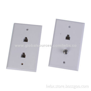 Telephone face plate, white and ivory are available